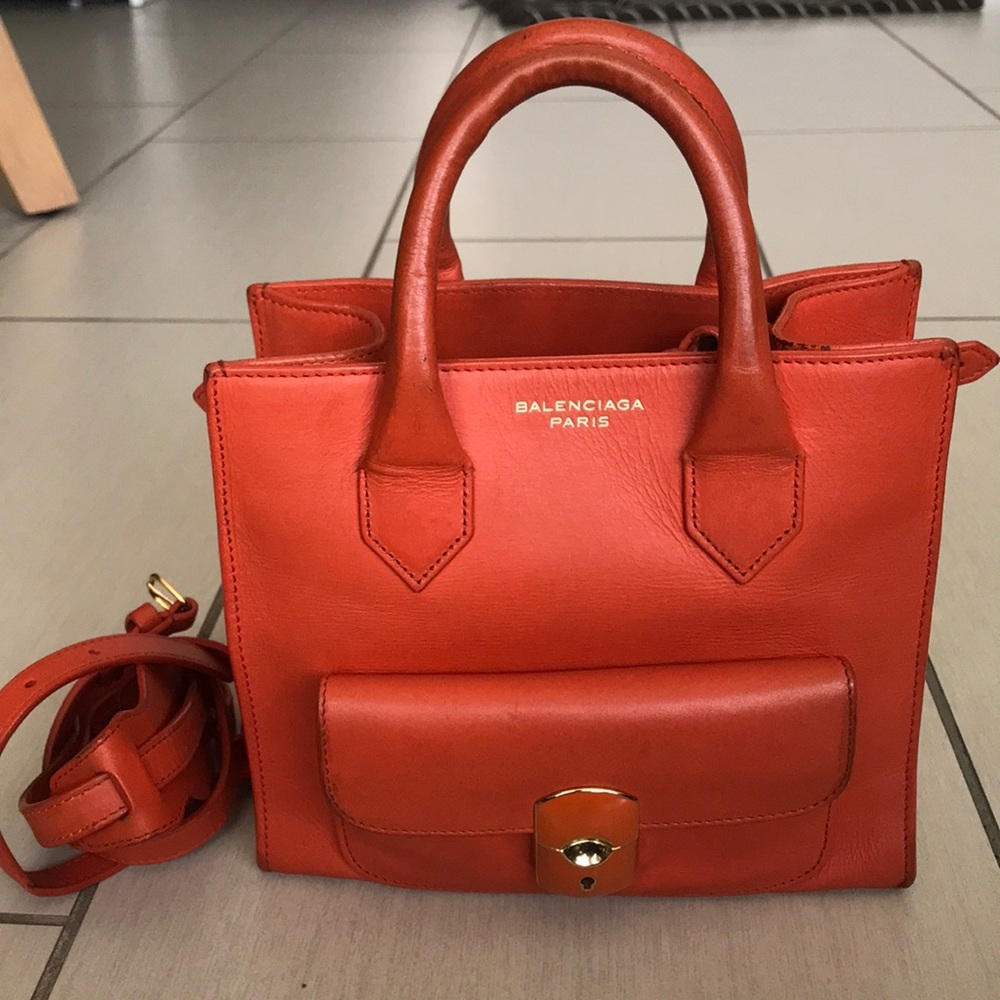 Balenciaga Padlock Bag, Orange, Sz. Small